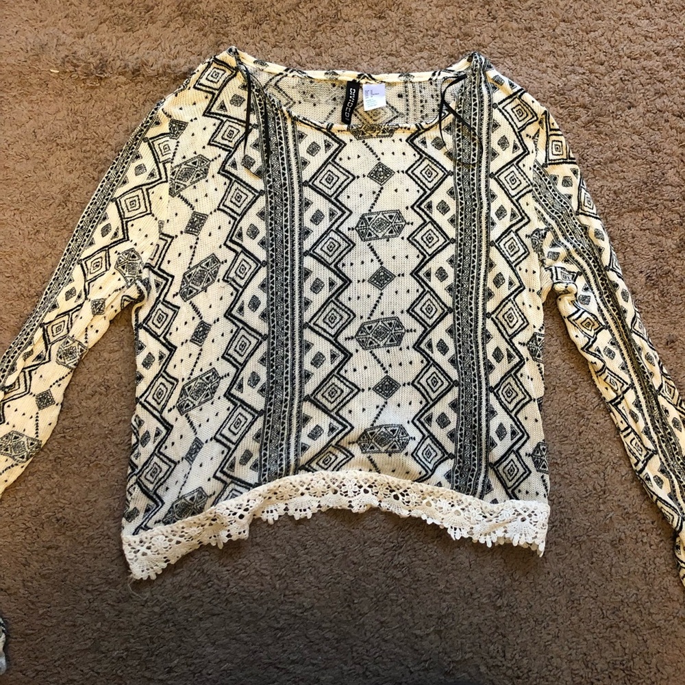 H&M long sleeve crop top